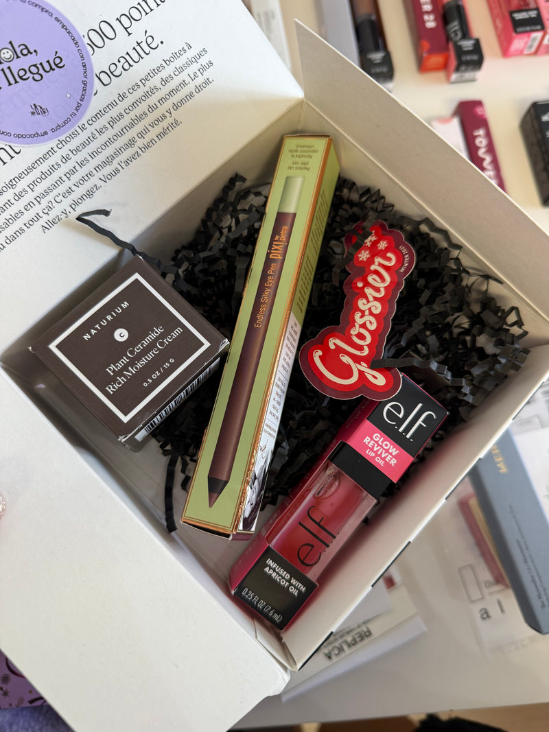 Secret Santa Box by Uhlala Beauty / Caja 3 pzas labios, ojos y rostro 50% OFF / Piezas limitadas!