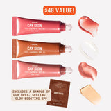 *PREORDEN: Isle Lip Balm SPF 30 Holiday Lip Trio - CAY SKIN / Set 3 pzas brillo hidratante con color