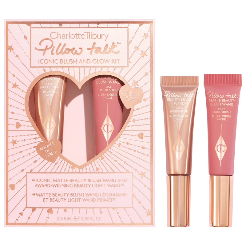 *PREORDEN: Mini Pillow Talk Iconic Blush and Glow Kit Set - Charlotte Tilbury / Set 2 pzas mini rubor + iluminador liquido