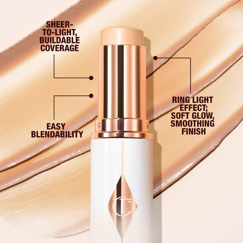 *PREORDEN: Unreal Skin Sheer Glow Tint Hydrating Foundation Stick - Charlotte Tilbury / Base en barra de cobertura ligera