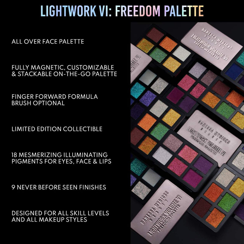 *PREORDEN: LIGHTWORK VI The Freedom Palette: Magnetic, Customizable, Stackable Palette with Illuminating Pigments for Eyes, Face & Lips - Danessa Myricks Beauty / Paleta multiuso para rostro completo