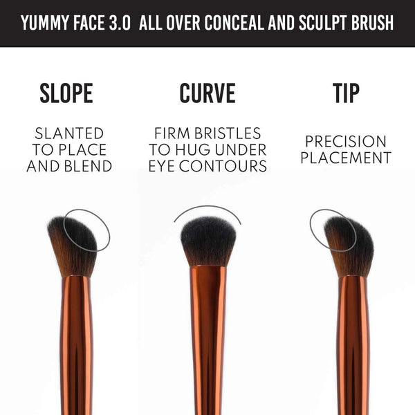 *PREORDEN: Yummy Face 3.0 Targeted All Over Face Conceal & Sculpt Brush- For liquid, Creams or Powders - Danessa Myricks Beauty / Brocha para corregir y esculpir