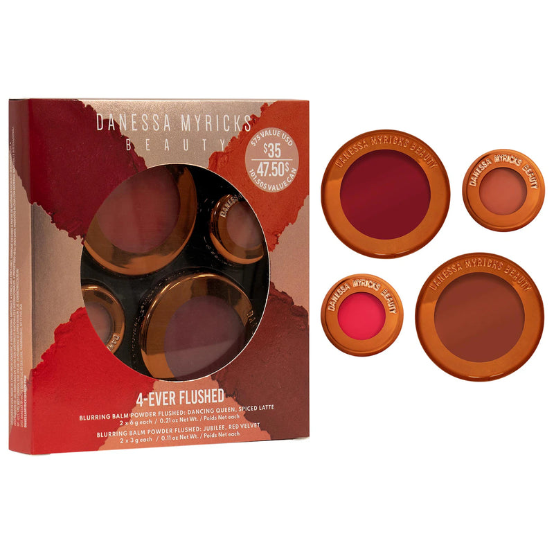 Yummy Skin 4-Ever Flushed Lip and Cheek Set - Danessa Myricks Beauty / Set 4 pzas rubor para mejillas y labios