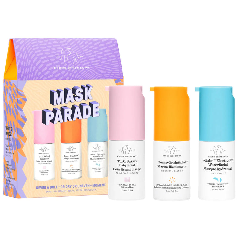 *PREORDEN: Face Mask Parade Trio - Drunk Elephant / Set 3 mascarillas