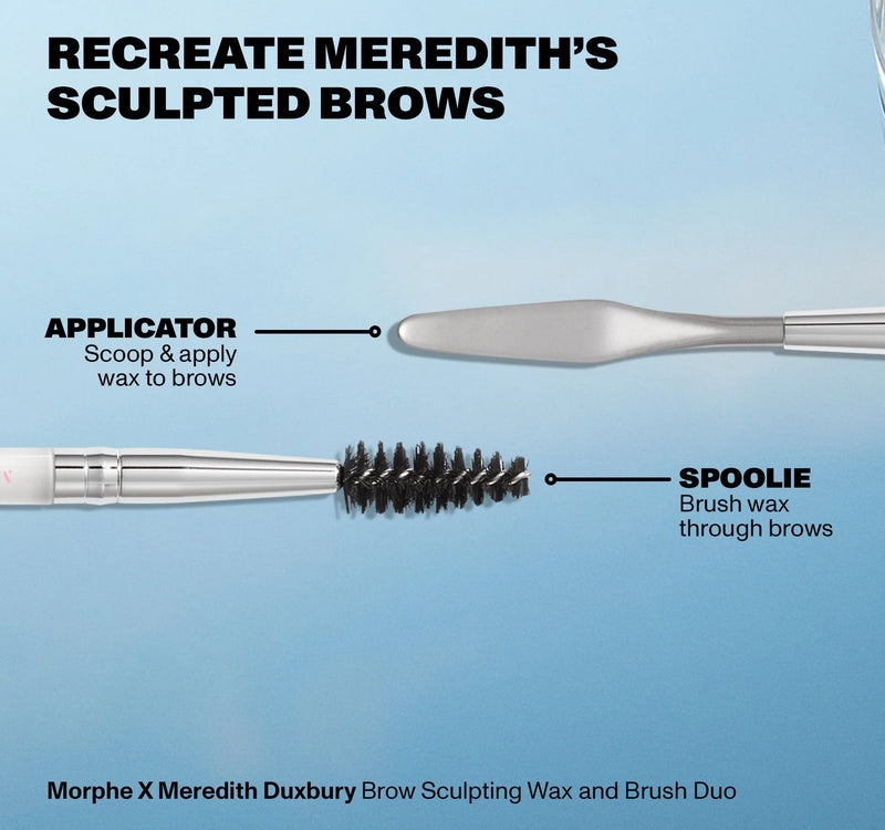*PREORDEN: Duxbury Brow Sculpting Wax And Brush Duo - Morphe X Meredith / Set de Cera para cejas y Aplicador de dos puntas
