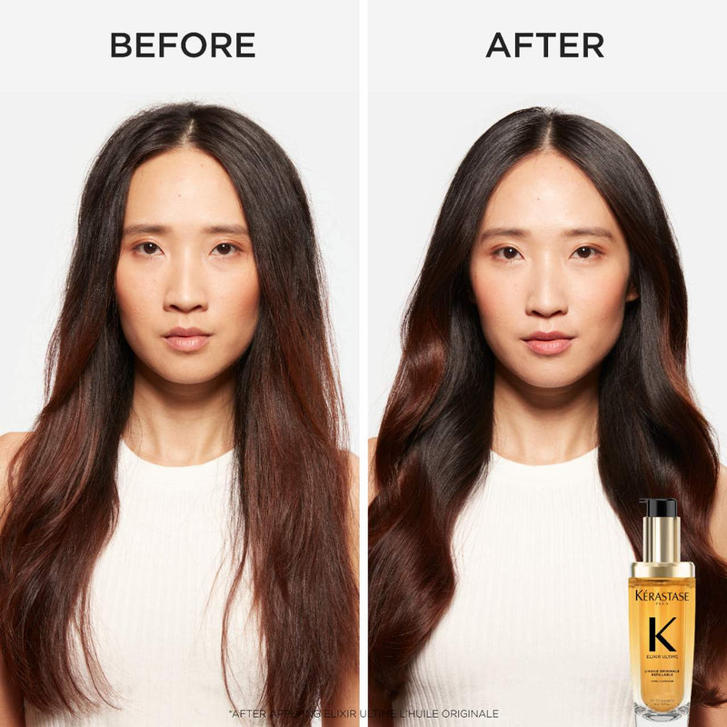 *PREORDEN: Elixir Ultime Refillable Hydrating Hair Oil - Kérastase /  Aceite nutritivo para fuerza, hidratación y brillo del cabello