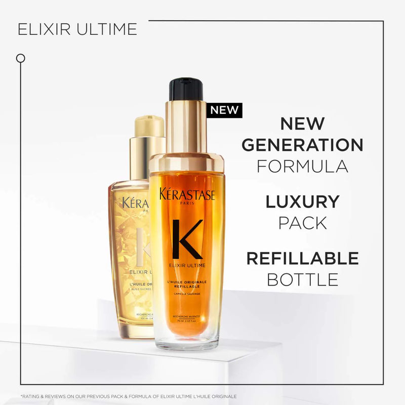 *PREORDEN: Elixir Ultime Refillable Hydrating Hair Oil - Kérastase /  Aceite nutritivo para fuerza, hidratación y brillo del cabello