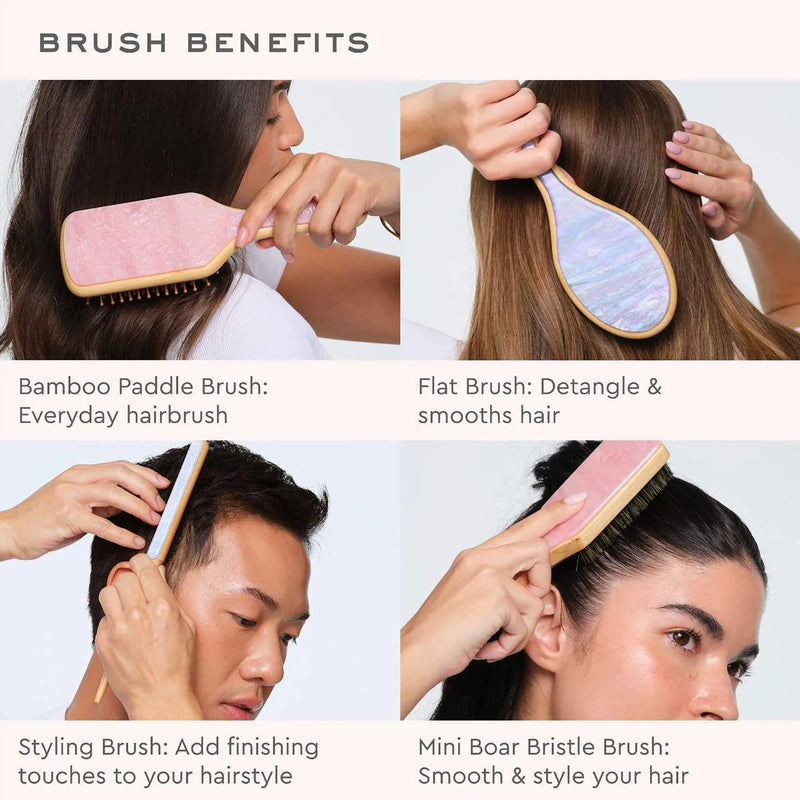 *PREORDEN: Bamboo Paddle Hair Brush in Pink Sugar - Emi Jay  / Cepillo de bambú