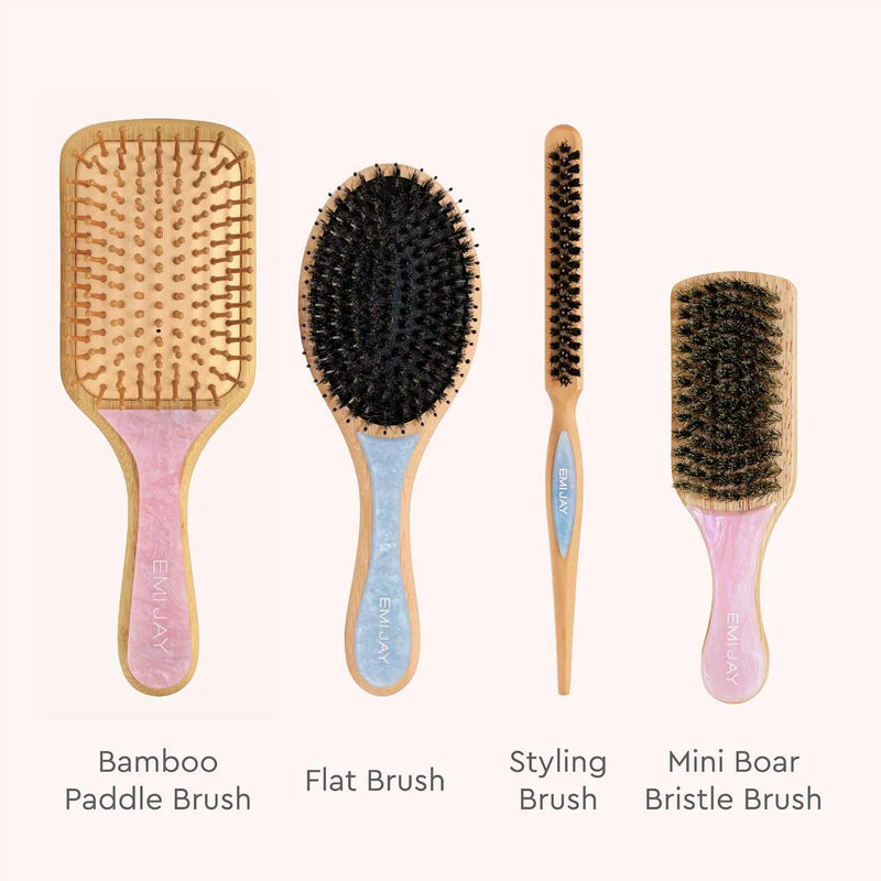 *PREORDEN: Bamboo Paddle Hair Brush in Pink Sugar - Emi Jay  / Cepillo de bambú