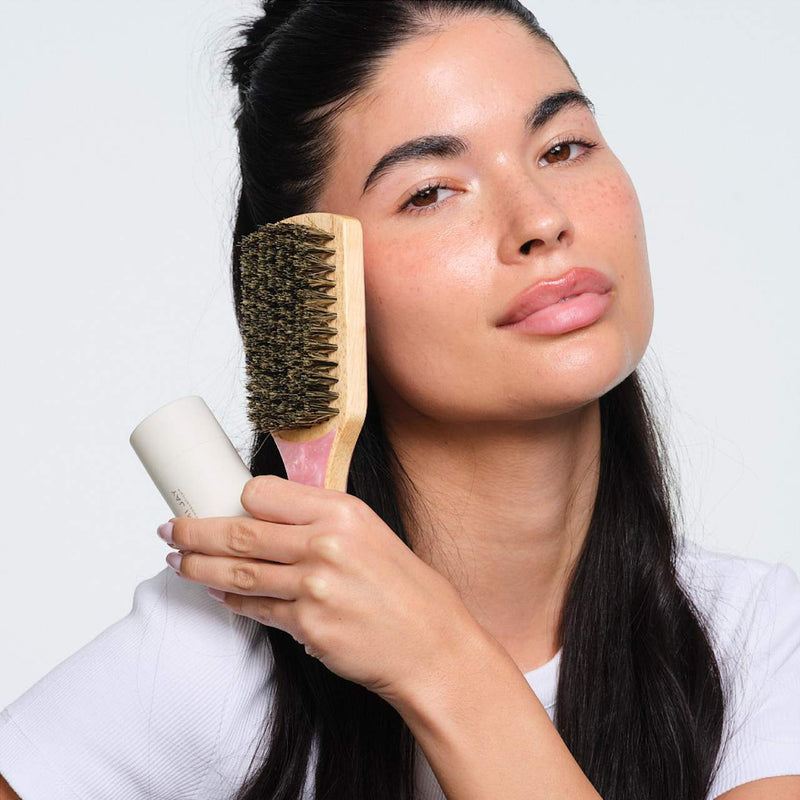 *PREORDEN: Mini Boar Bristle Hair Brush in Pink Sugar - Emi Jay  / Cepillo para peinar