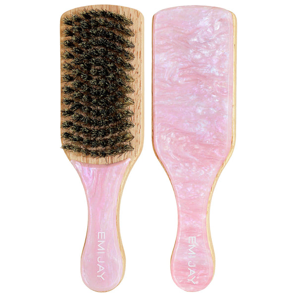 *PREORDEN: Mini Boar Bristle Hair Brush in Pink Sugar - Emi Jay  / Cepillo para peinar