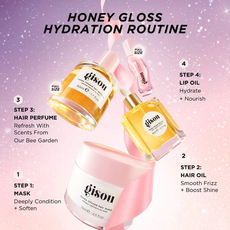 Honey Gloss Hydration Heroes Hair Value Set - Gisou / Set de cuidado del cabello y labios (edición limitada)