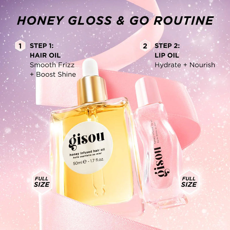 Honey Gloss & Go Duo Value Set - Gisou / Set de cuidado del cabello y labios (edición limitada)