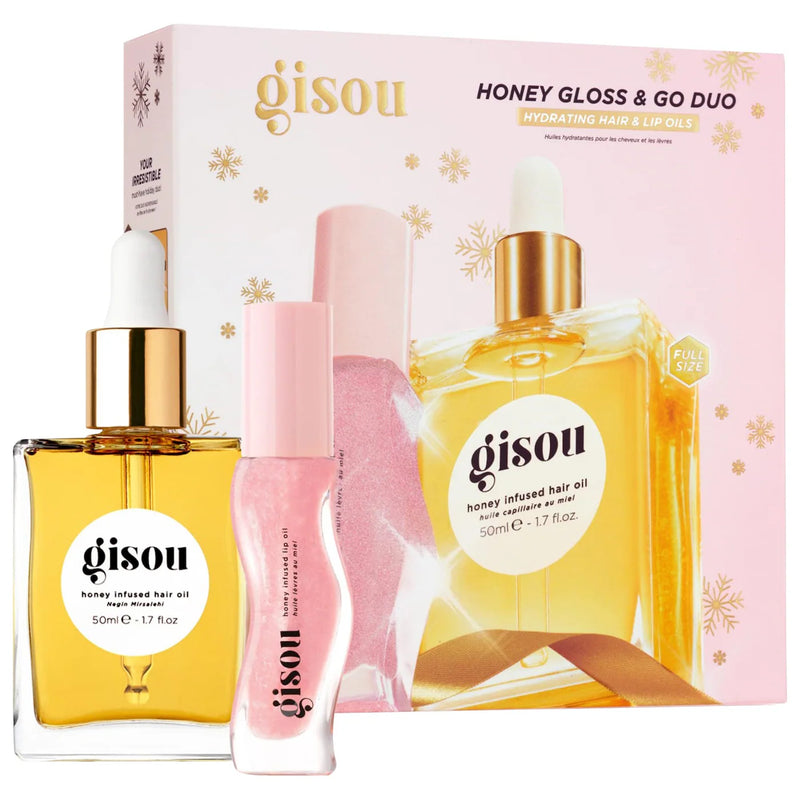 Honey Gloss & Go Duo Value Set - Gisou / Set de cuidado del cabello y labios (edición limitada)