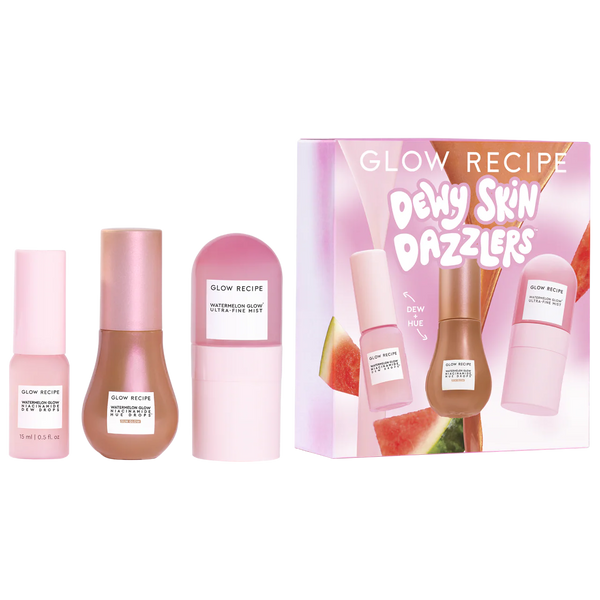 *PREORDEN: Dewy Skin Dazzlers Kit - Glow recipe / Set 3 pzas para piel iluminada e hidratada