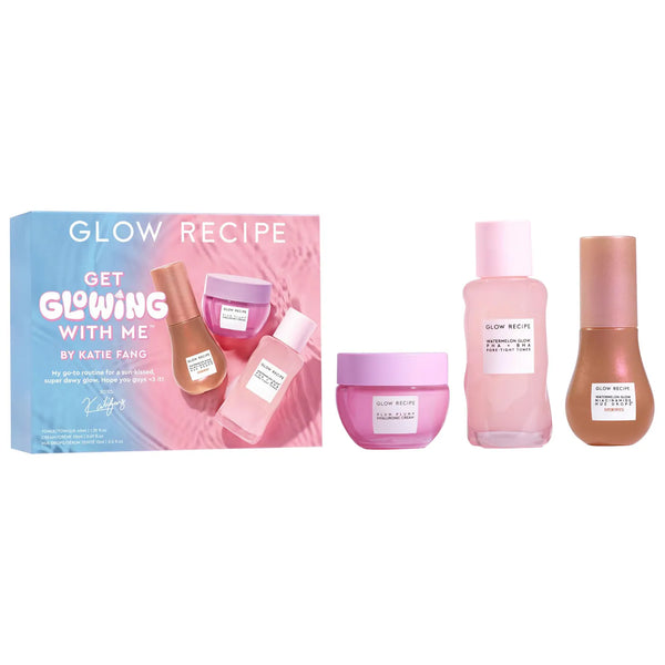 *PREORDEN: Get Glowing With Me™ Kit by Katie Fang with Hue Drops Tinted Serum - Glow recipe / Kit de productos esenciales