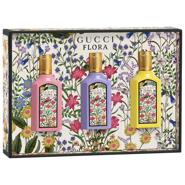 Mini Flora Eau de Parfum Perfume Trio Set - Gucci / Set 3 pzas mini perfumes