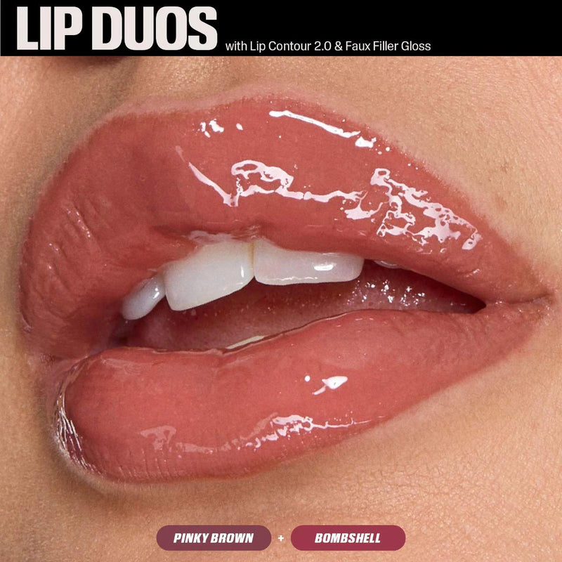 *PREORDEN: Juicy Bombshell Lip Gloss + Liner Set - HUDA BEAUTY / Set 2 pzas labios delineador y gloss