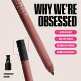 *PREORDEN: Juicy Bombshell Lip Gloss + Liner Set - HUDA BEAUTY / Set 2 pzas labios delineador y gloss