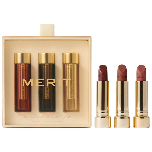 The Dress Code Lipstick Set - Merit / Set 3 pzas labial humectante