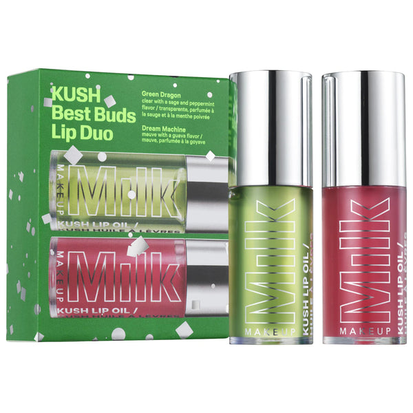 *PREORDEN: KUSH Best Buds Hydrating Lip Oil Duo Set - Milk Makeup / Set 2 pzas aceite de labios hidratante