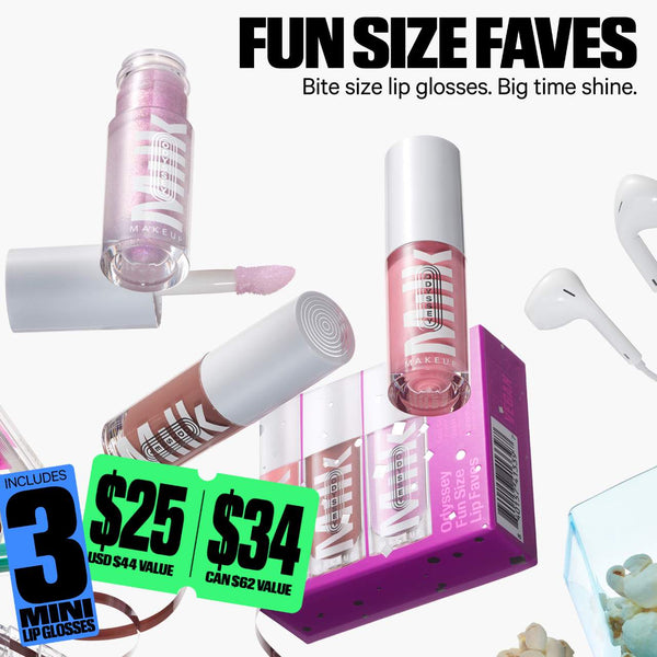 *PREORDEN: Mini Odyssey Lip Oil Gloss Fun Size Faves Set - Milk Makeup / Set 3 pzas mini brillo de labios con color