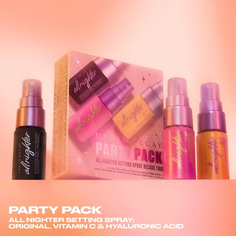 Mini Party Pack All Nighter Setting Spray Trio - Urban Decay / Set 3 pzas spray fijador de maquillaje