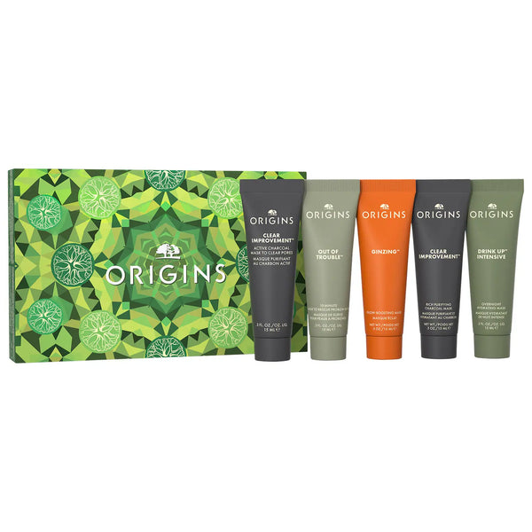 *PREORDEN: MULTI-MASKERS Five Mini Masking Essentials Gift Set - Origins / Kit de 5 mini mascarillas