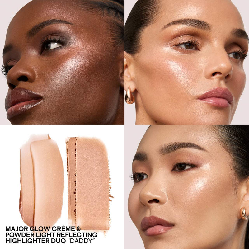 Major Glow Crème & Powder Light Reflecting Translucent Highlighter Duo - Patrick Ta / Iluminador en crema y polvo