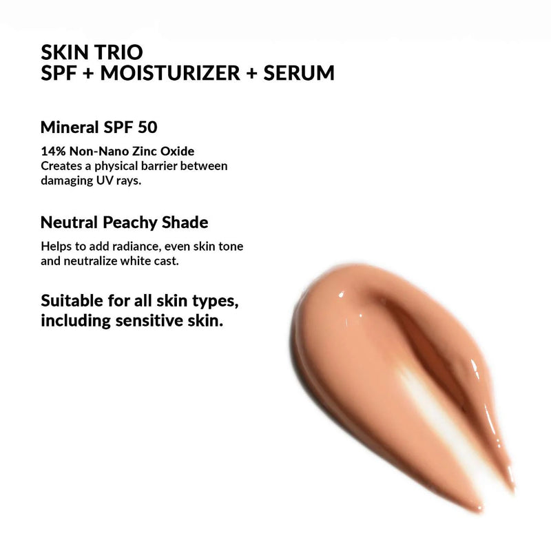 *PREORDEN: Skin Trio Mineral SPF 50 Moisturizer and Brightening Serum with Squalane - Refy / Protector solar en suero