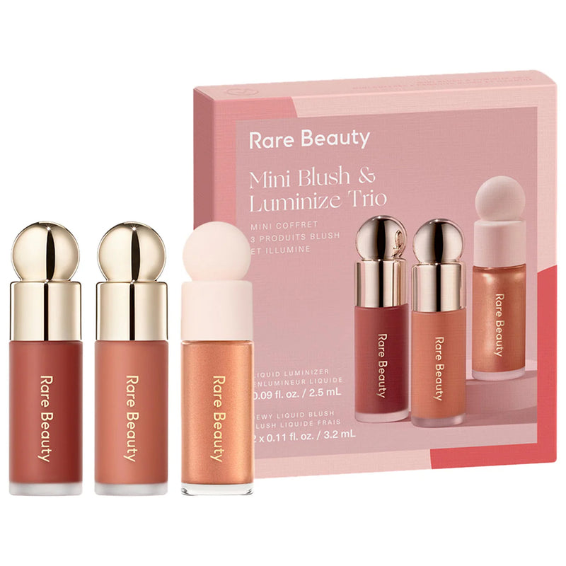 *PREORDEN: Mini Blush and Luminize Trio - Rare Beauty by Selena Gomez  / Set 3 minis rubor e iluminador (Ed. limitada)