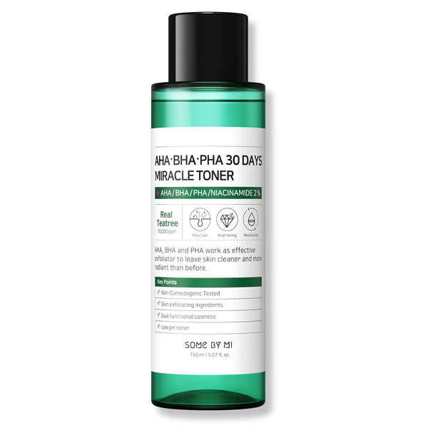 AHA, BHA, PHA 30 Days Miracle Toner 150ml - SOME BY MI / Tónico pieles sensibles tendencia ácne