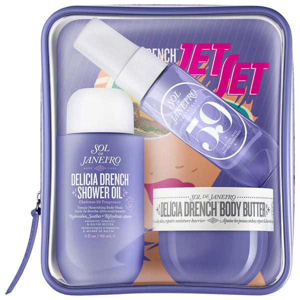 *PREORDEN: Delícia Drench™ Jet Set - Sol de Janeiro / Set de fragancia, crema y gel