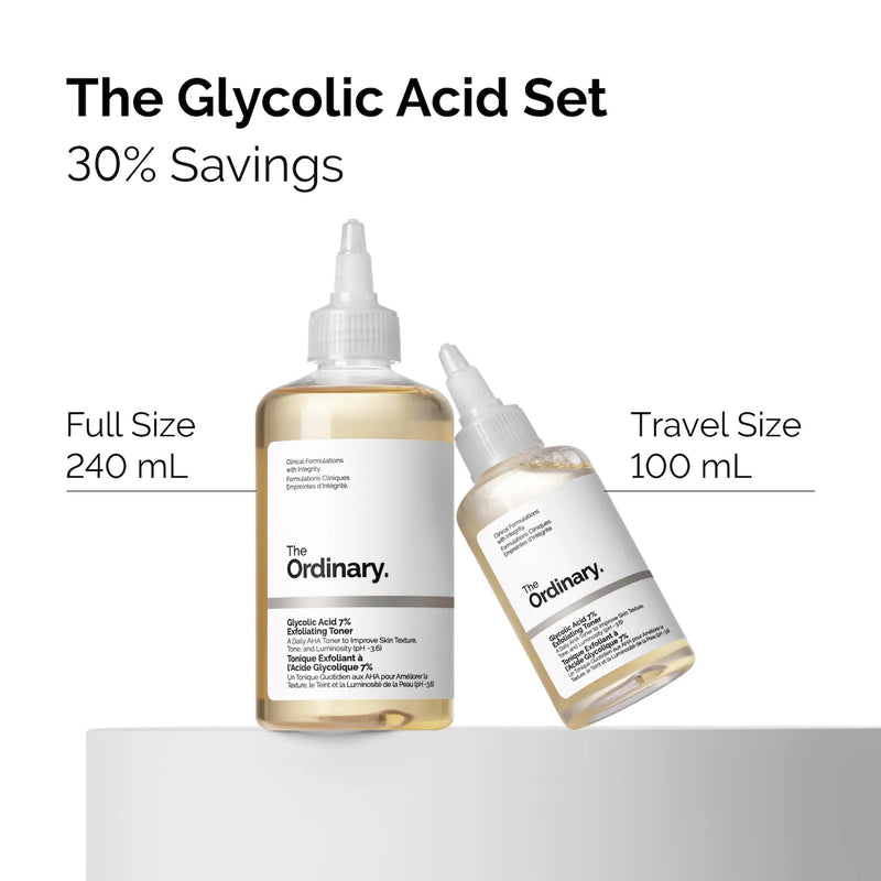 The Glycolic Acid Set - The Ordinary / Set 2 pzas tónico exfoliante