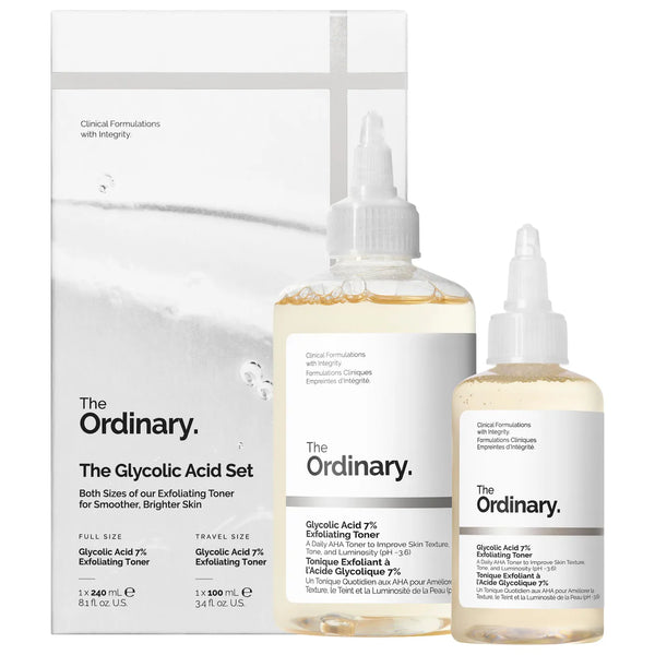 The Glycolic Acid Set - The Ordinary / Set 2 pzas tónico exfoliante