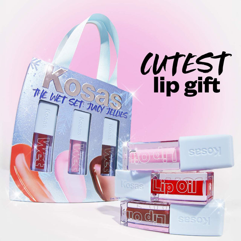 *PREORDEN: The Wet Set: Juicy Jellies Sheer Lip Oils - Kosas / Set 3 pzas aceites labial