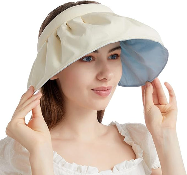 Visor Roll-up Headband UV Protection UPF50+ Sun Hat / Visera de ala grande, protección UV