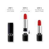 REFILL Rouge Dior Refillable Lipstick 100 Nude look velvet - Dior / Labial hidratante 24 hrs duración (Copy)