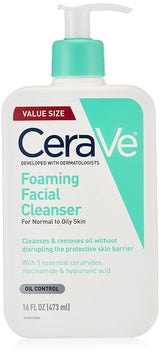 Foaming Facial Cleanser - Cerave / limpiador facial en espuma, piel normal a grasa