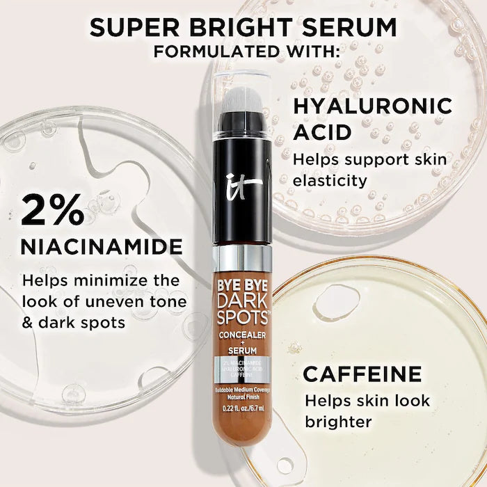 *PREORDEN: Bye Bye Dark Spots Concealer + Serum with Niacinamide & Hyaluronic Acid - IT Cosmetics / Corrector y serum